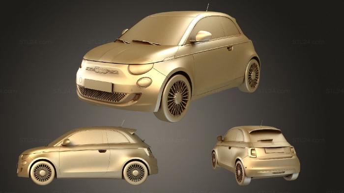 Автомобили и транспорт (Fiat 500 31 2021, CARS_1465) 3D модель для ЧПУ станка